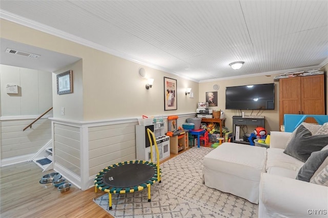 101 Doll Pkwy, Syracuse, NY 13214 - living room with ornamental molding and wood finished floors