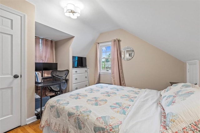 101 Doll Pkwy, Syracuse, NY 13214 - bedroom with vaulted ceiling and light wood-style floors