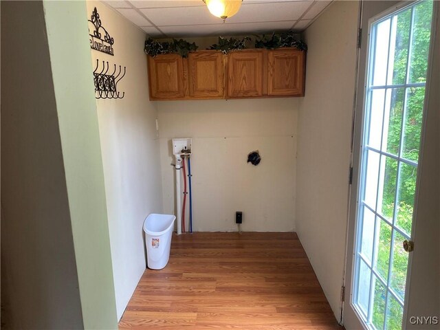 2334 State Route 49th Hwy, West Monroe, NY 13167 - laundry area with cabinet space, light wood-type flooring, and washer hookup