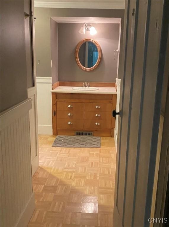 2334 State Route 49th Hwy, West Monroe, NY 13167 - bathroom with vanity and a wainscoted wall