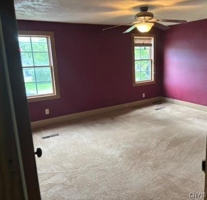 2334 State Route 49th Hwy, West Monroe, NY 13167 - carpeted empty room featuring healthy amount of natural light, a ceiling fan, and baseboards