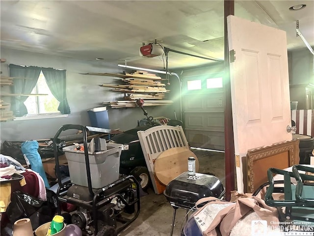 9983 Deer Creek Rd, Genesee, NY 14770 - garage featuring a garage door opener