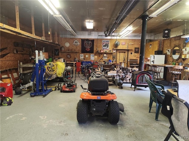 381 French Rd, Morehouse, NY 13324 - garage featuring a workshop area