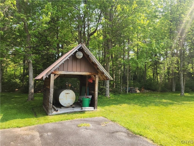381 French Rd, Morehouse, NY 13324 - view of outbuilding featuring a wooded view