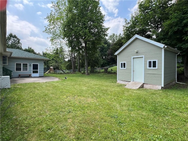 793 Helendale Rd, Irondequoit, NY 14609 - view of yard featuring a patio area and an outbuilding