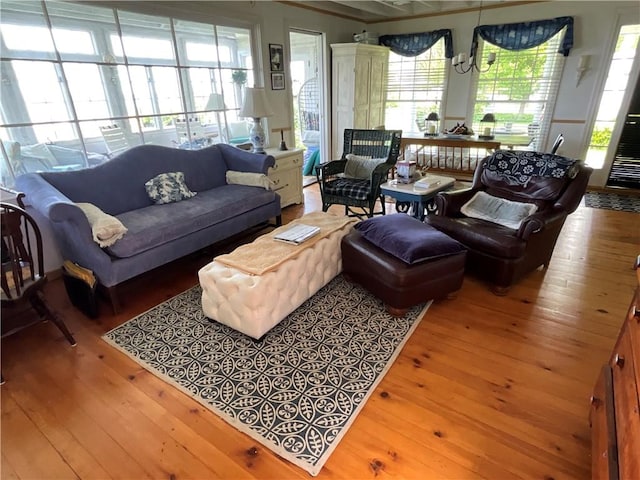 14415 Oak Orchard On The Lk, Carlton, NY 14571 - living area featuring hardwood / wood-style floors and plenty of natural light
