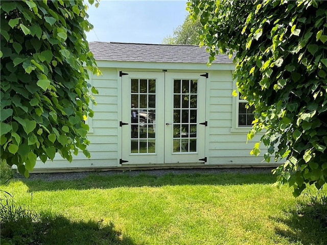 14415 Oak Orchard On The Lk, Carlton, NY 14571 - view of outdoor structure with french doors