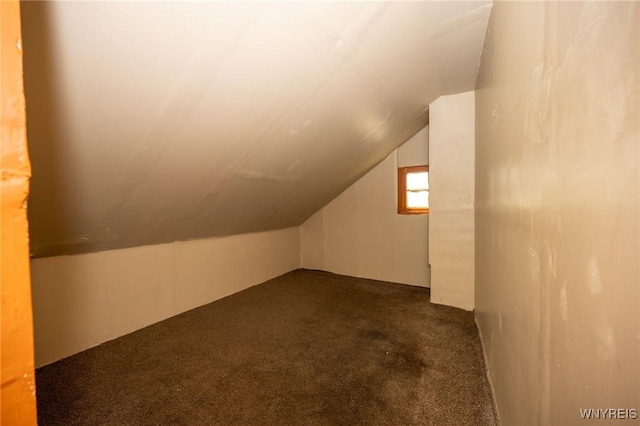 965 Walden Ave, Buffalo, NY 14211 - additional living space featuring lofted ceiling and dark carpet