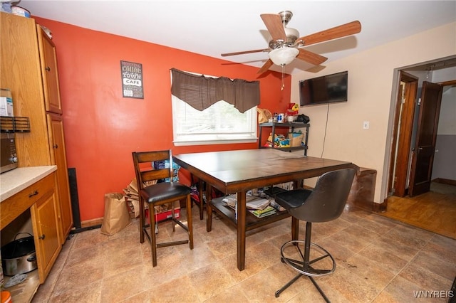 639 36th St, Niagara Falls, NY 14301 - dining room featuring a ceiling fan