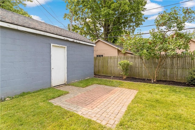 43 Hager Rd, Greece, NY 14616 - view of yard featuring a patio and an outbuilding