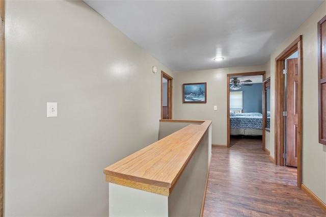 13385 Seneca St, Savannah, NY 13146 - hallway with wood finished floors and baseboards