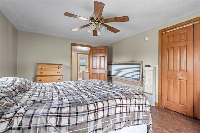 13385 Seneca St, Savannah, NY 13146 - bedroom featuring wood finished floors and a ceiling fan