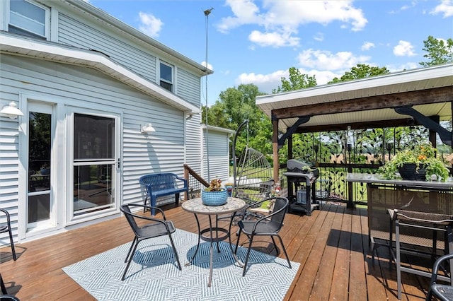 13385 Seneca St, Savannah, NY 13146 - deck with area for grilling