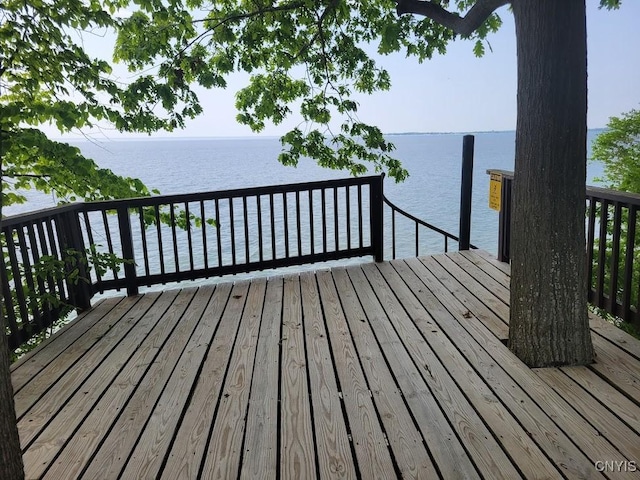 4859 Becker Ln, Lyme, NY 13693 - wooden deck with a water view