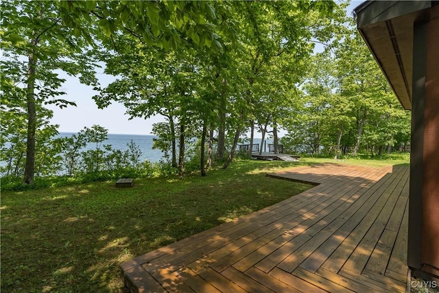 4859 Becker Ln, Lyme, NY 13693 - wooden deck featuring a water view