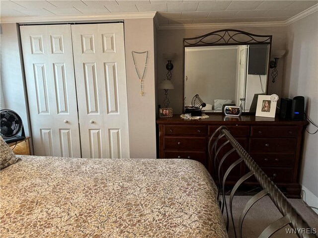 130 S 6th St, Olean-City, NY 14760 - bedroom with a closet and crown molding