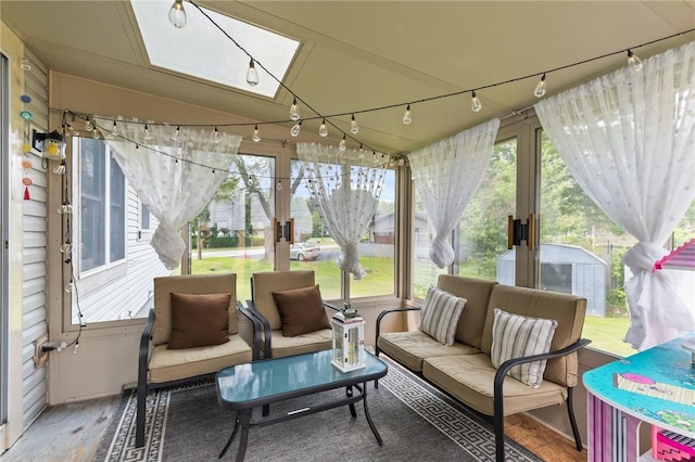 11 Shadow Ln, Gates, NY 14606 - sunroom / solarium with wood finished floors and a skylight