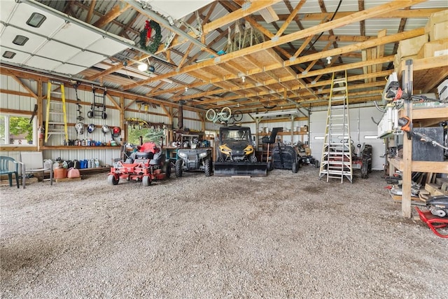 2203 State Route 14 N, Lyons, NY 14489 - garage featuring a workshop area