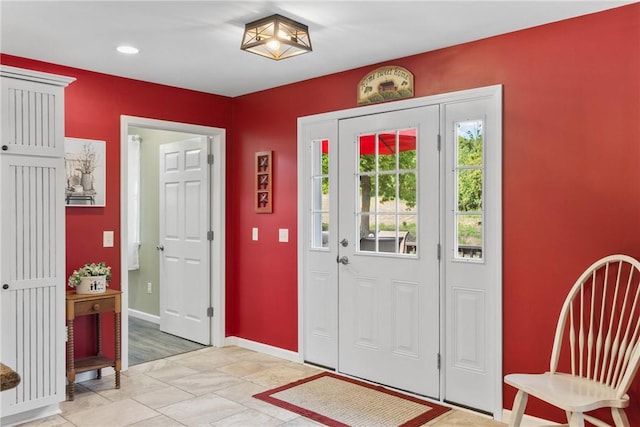 2203 State Route 14 N, Lyons, NY 14489 - foyer featuring baseboards and recessed lighting