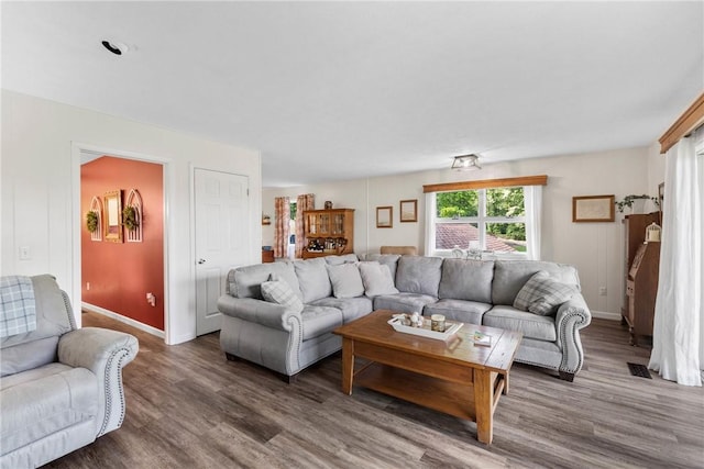 2203 State Route 14 N, Lyons, NY 14489 - living room featuring wood finished floors and baseboards