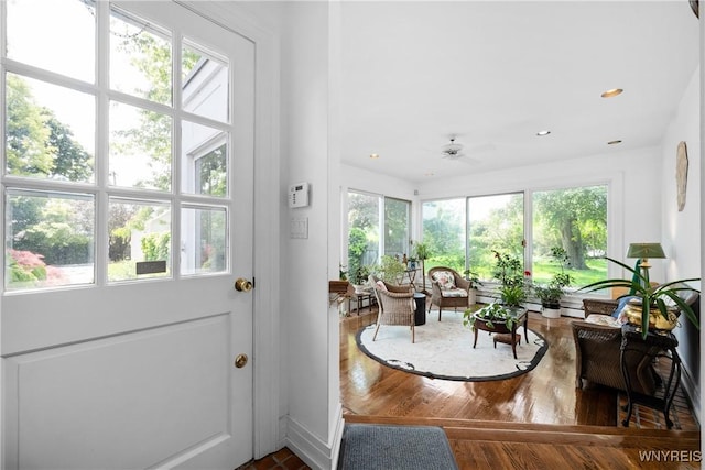 88 Middlesex Rd, Buffalo, NY 14216 - sunroom featuring recessed lighting, wood finished floors, and baseboards