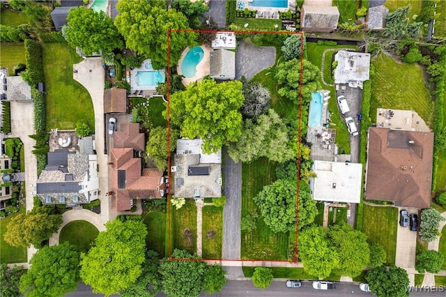 88 Middlesex Rd, Buffalo, NY 14216 - aerial view of property's location with a pool area and property parcel outlined