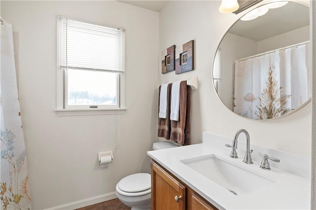 439 Red Apple Ln, Greece, NY 14612 - bathroom with vanity, toilet, and a shower with curtain