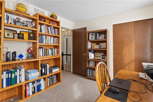 439 Red Apple Ln, Greece, NY 14612 - office featuring carpet flooring and a textured ceiling
