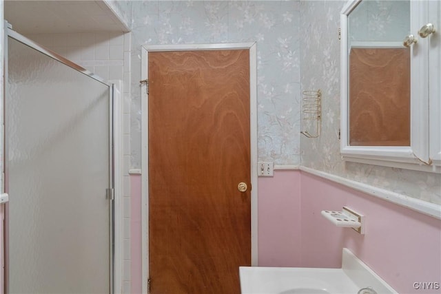 8278 Maple Rd, Clay, NY 13041 - bathroom featuring a shower stall and vanity