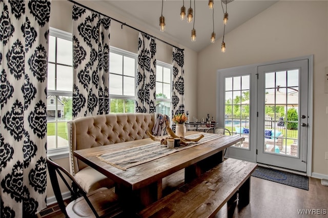 123 Stonebridge Rd, Grand Island, NY 14072 - dining room featuring plenty of natural light, lofted ceiling, and baseboards