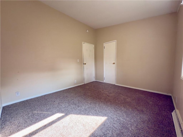 137 Matthew Cir, Horseheads, NY 14845 - carpeted empty room with a baseboard heating unit and baseboards
