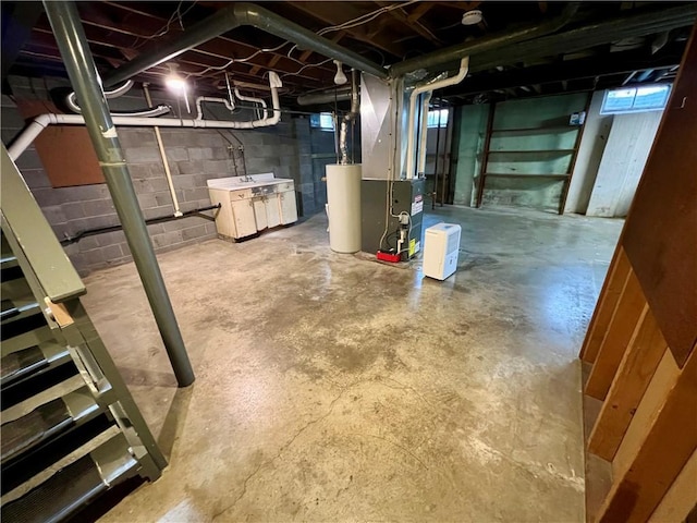 137 Matthew Cir, Horseheads, NY 14845 - unfinished basement with heating unit and water heater