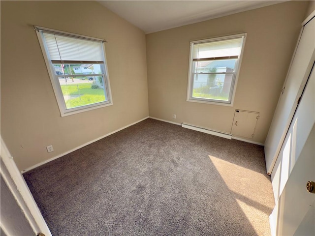 137 Matthew Cir, Horseheads, NY 14845 - unfurnished room with a baseboard heating unit, carpet flooring, and baseboards