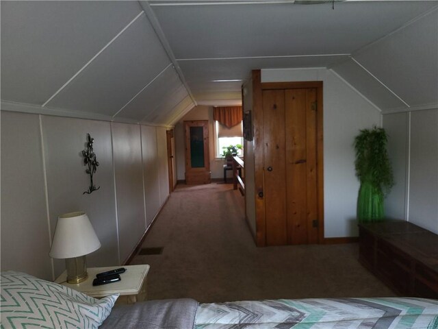 313 Gardner Rd, Horseheads, NY 14845 - carpeted bedroom with vaulted ceiling