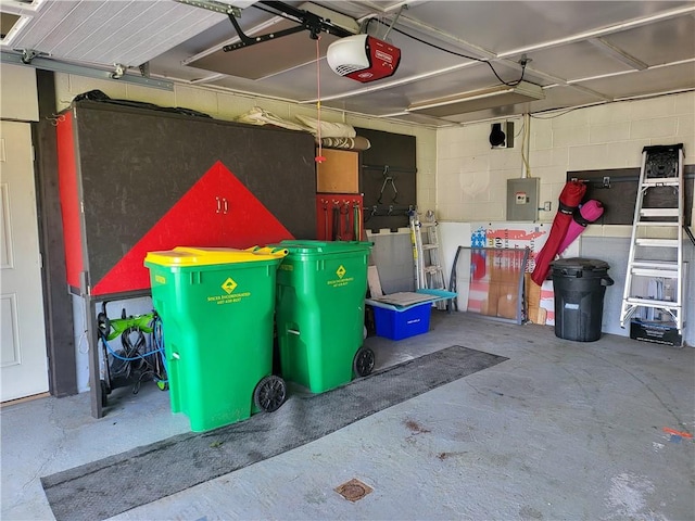 313 Gardner Rd, Horseheads, NY 14845 - garage featuring electric panel and a garage door opener