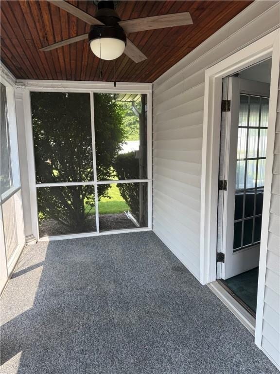 16 Cobbles E, Elmira, NY 14905 - unfurnished sunroom with a ceiling fan