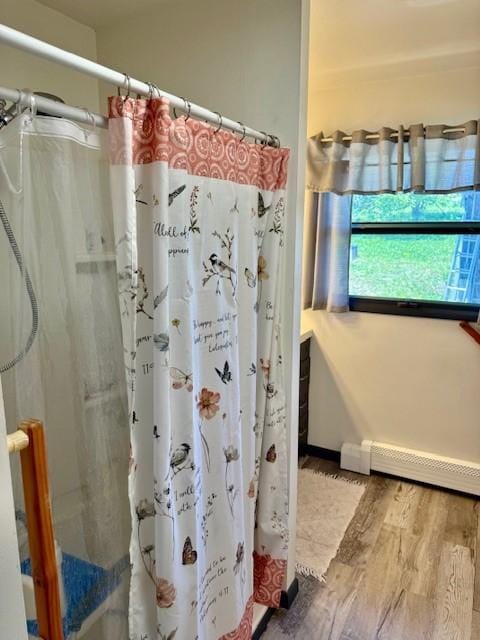 251 Pearsall Rd, Westford, NY 12155 - full bathroom featuring wood finished floors and curtained shower