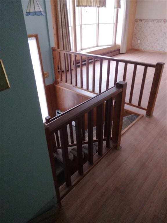 251 Pearsall Rd, Westford, NY 12155 - stairs featuring wood finished floors