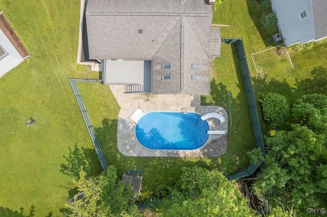 4190 Stepping Stone Ln, Clay, NY 13090 - view from above of property featuring a pool area