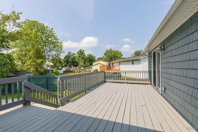 4190 Stepping Stone Ln, Clay, NY 13090 - wooden deck featuring a fenced backyard