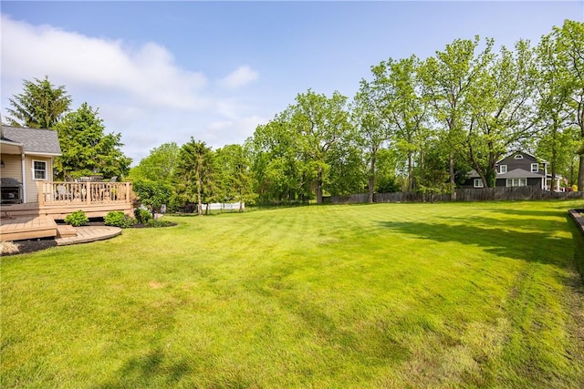 2 Princeton Ln, Perinton, NY 14450 - view of yard with a wooden deck