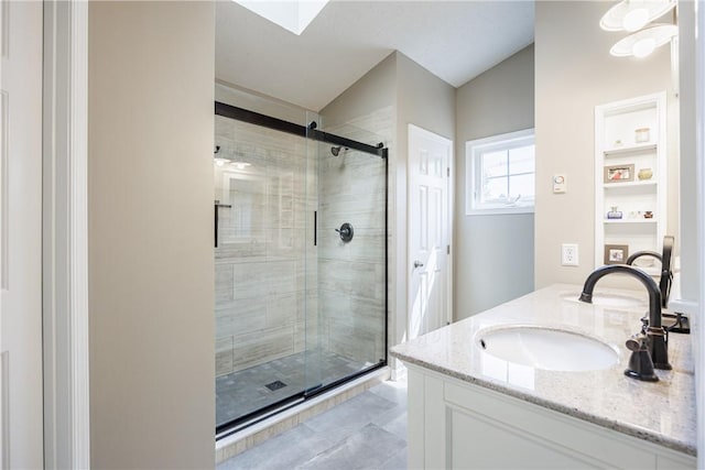 2 Princeton Ln, Perinton, NY 14450 - bathroom with a stall shower and double vanity