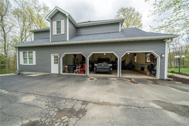 256 Queen Esther Dr, Sayre, PA 18840 - view of property exterior with asphalt driveway and a shingled roof