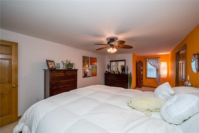 256 Queen Esther Dr, Sayre, PA 18840 - bedroom with ceiling fan and carpet flooring