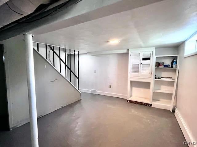226 Darlington Rd, Syracuse, NY 13208 - finished basement with baseboards and stairway