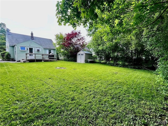 226 Darlington Rd, Syracuse, NY 13208 - view of green lawn featuring a deck
