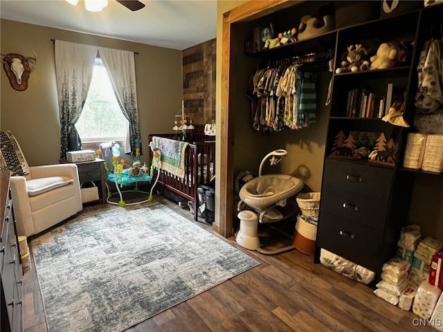 8 Office Rd, Fowler, NY 13642 - bedroom with a closet, wood finished floors, and ceiling fan