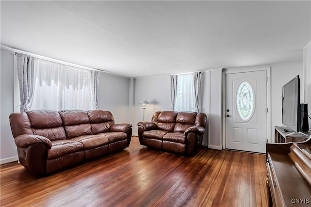 3838 Dawes Ave, Kirkland, NY 13323 - living room with dark wood-style flooring