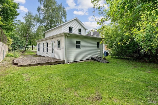 308 Lewis St, Syracuse, NY 13204 - back of house featuring a wooden deck