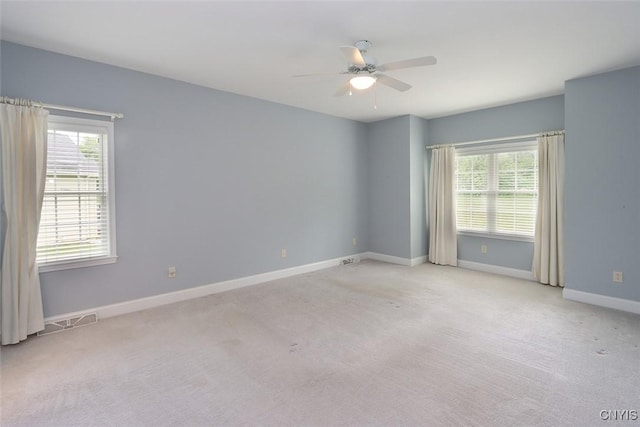 207 Falling Brook Path, Manlius, NY 13066 - empty room with ceiling fan, baseboards, and light carpet